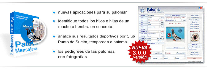 utiliza para el control del palomar y las palomas mensajeras!